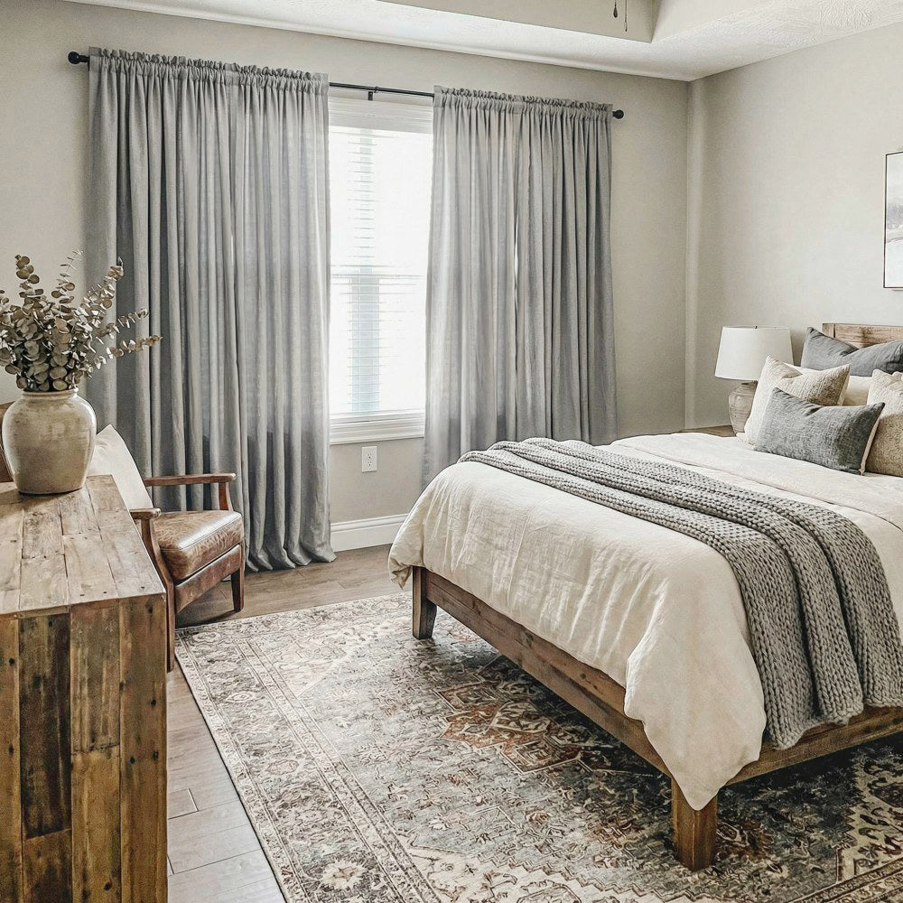 Cecilia Pure Linen Sheer Curtains For Living Room