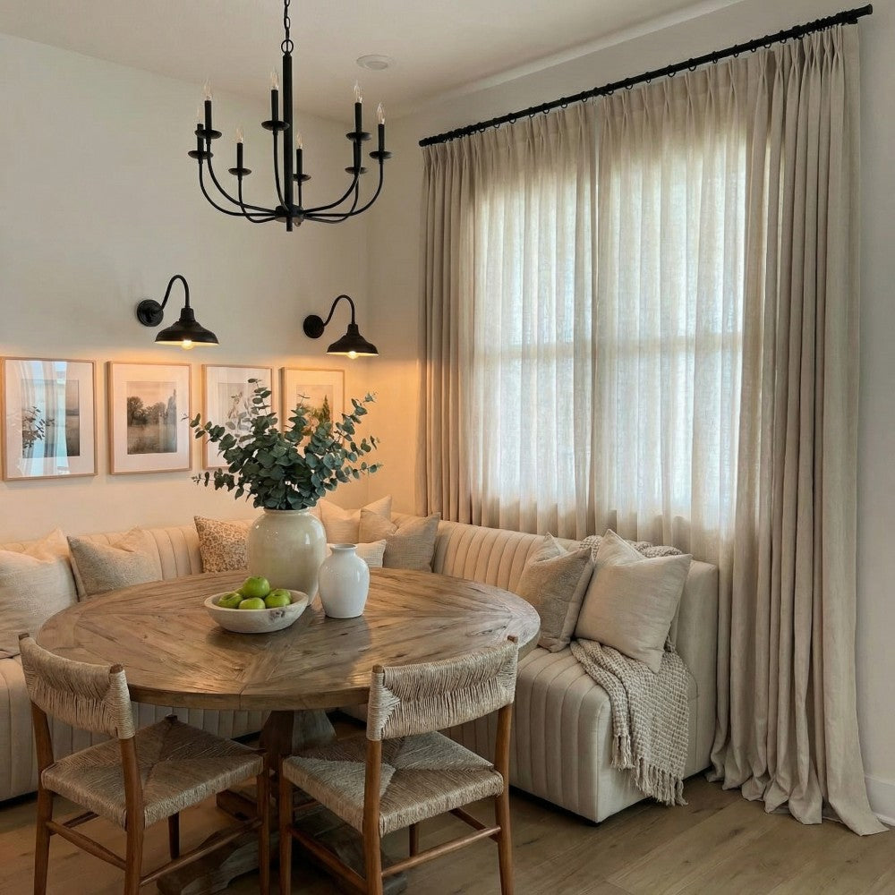 Cecilia Pure Linen Sheer Curtains For Living Room