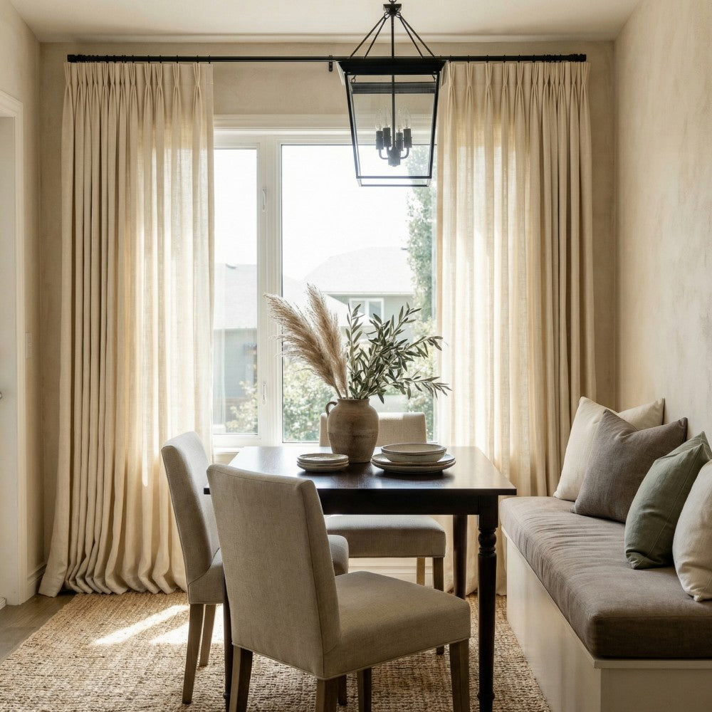 Cecilia Pure Linen Sheer Curtains For Living Room