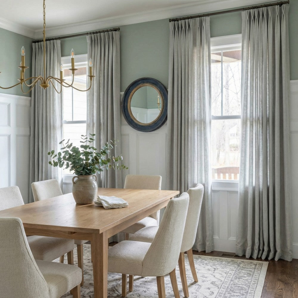Cecilia Pure Linen Sheer Curtains For Living Room