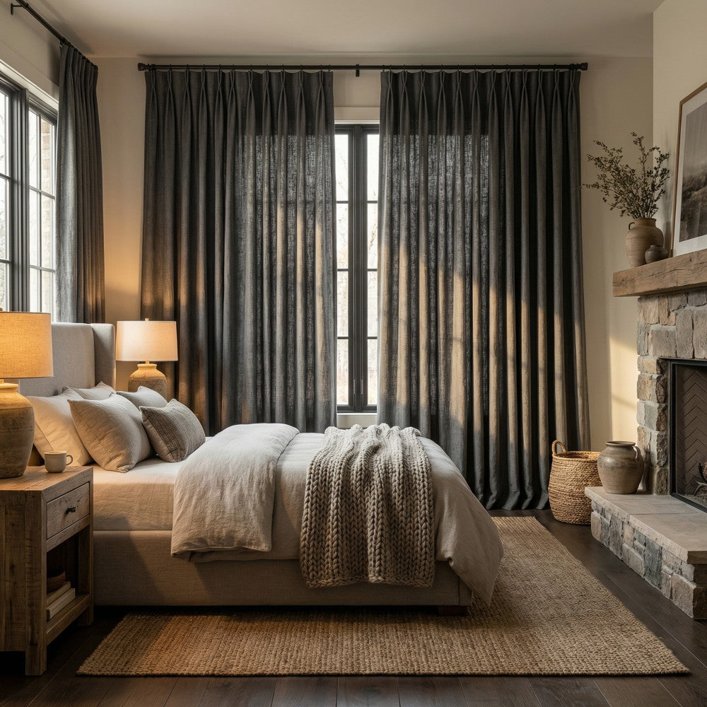 Cecilia Pure Linen Sheer Curtains For Living Room