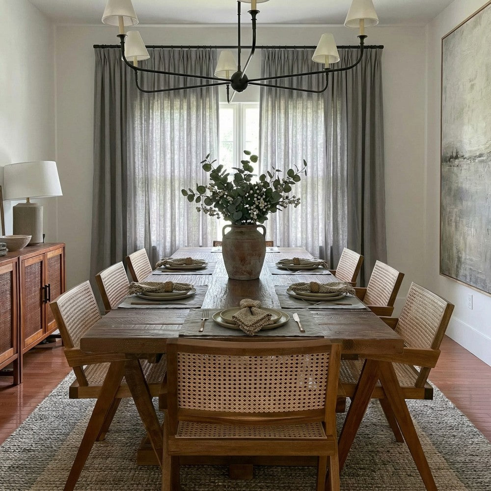 Cecilia Pure Linen Sheer Curtains For Living Room