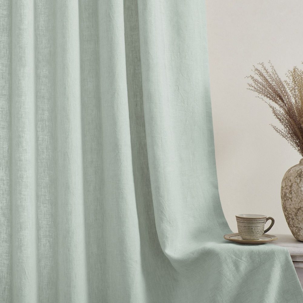 Cecilia Pure Linen Sheer Curtains For Living Room
