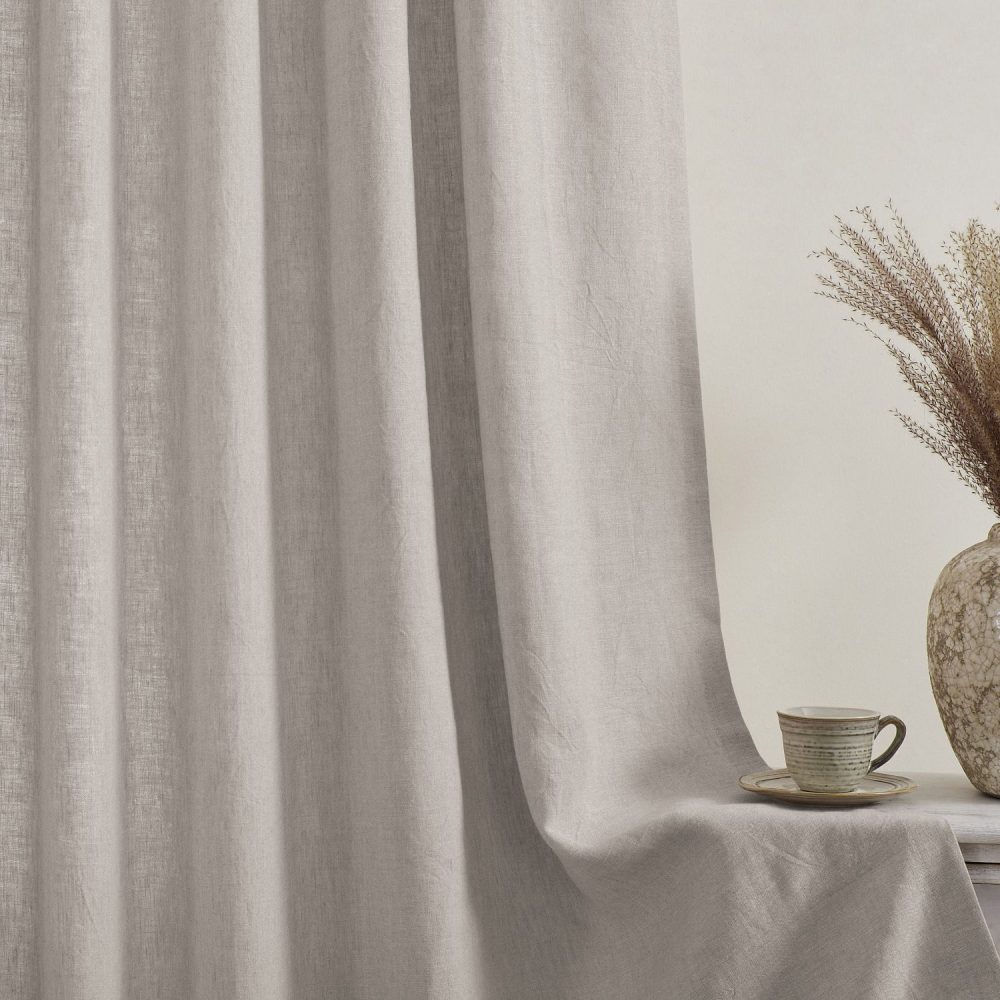 Cecilia Pure Linen Sheer Curtains For Living Room