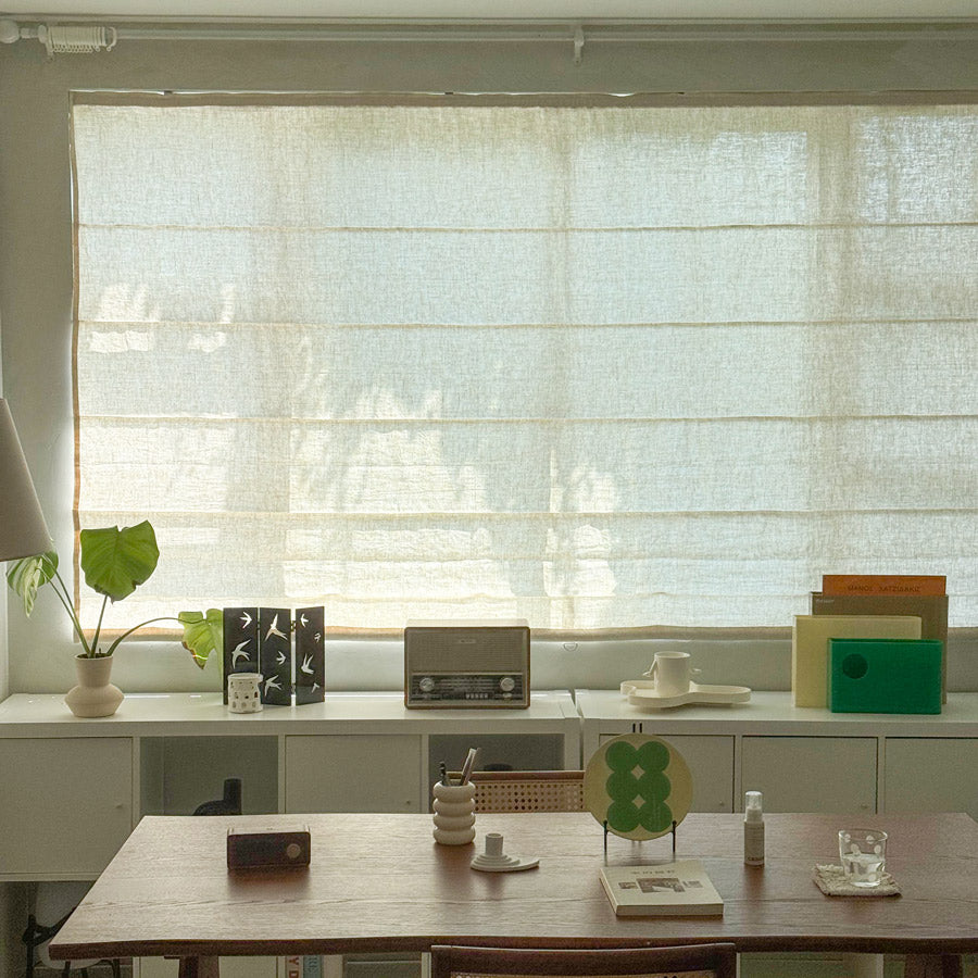 Cecilia Pure Linen Roman Shade