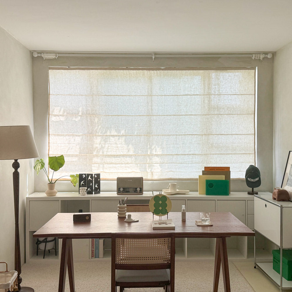 Cecilia Pure Linen Roman Shade