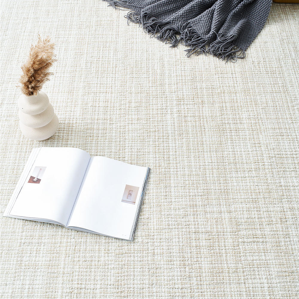 Tapis en laine personnalisé Celeste texturé linéaire