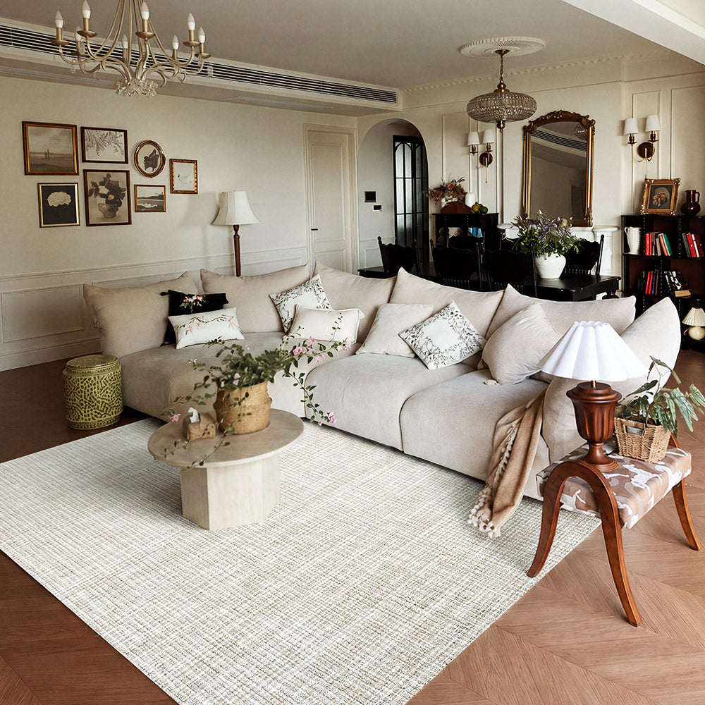Tapis en laine personnalisé Celeste texturé linéaire