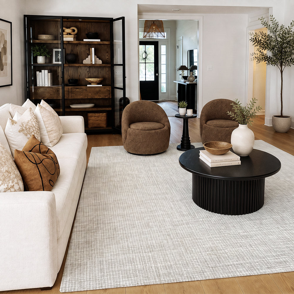 Tapis en laine personnalisé Celeste texturé linéaire