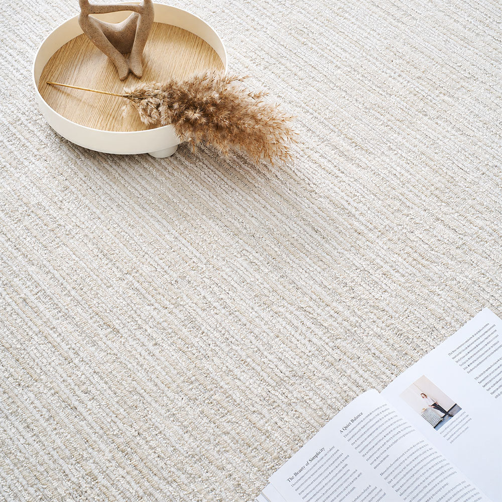 Tapis en laine personnalisé Celeste texturé linéaire