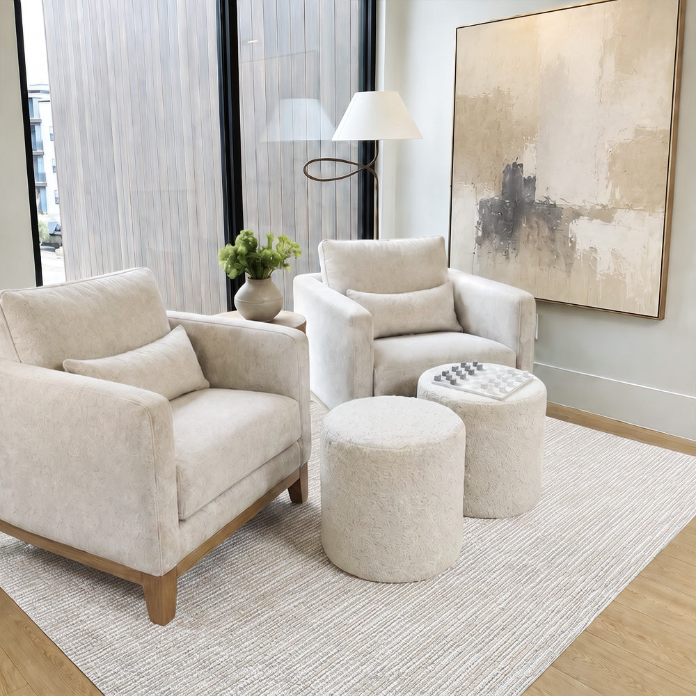 Tapis en laine personnalisé Celeste texturé linéaire