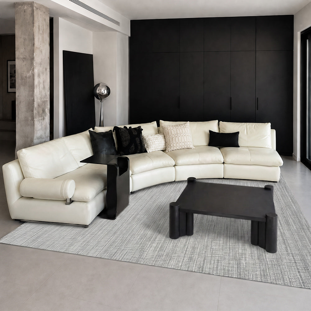 Tapis en laine personnalisé Celeste texturé linéaire