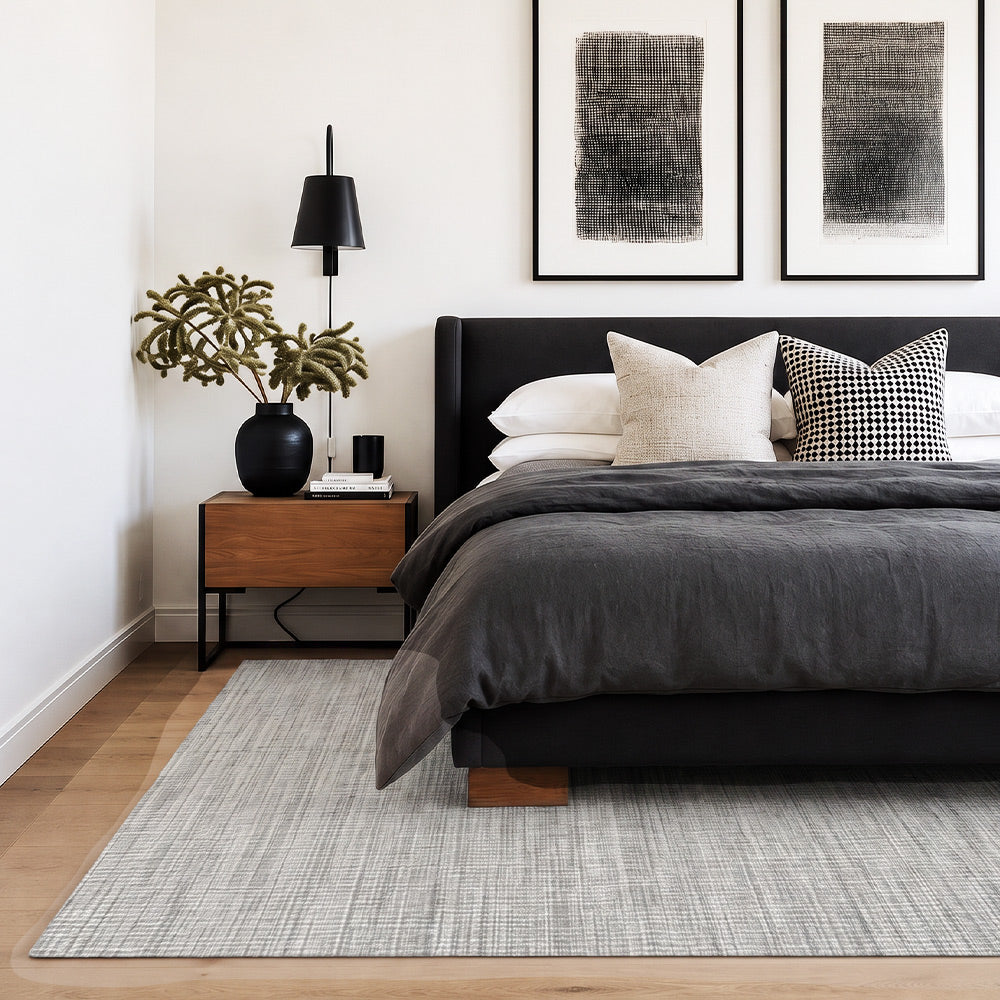 Tapis en laine personnalisé Celeste texturé linéaire