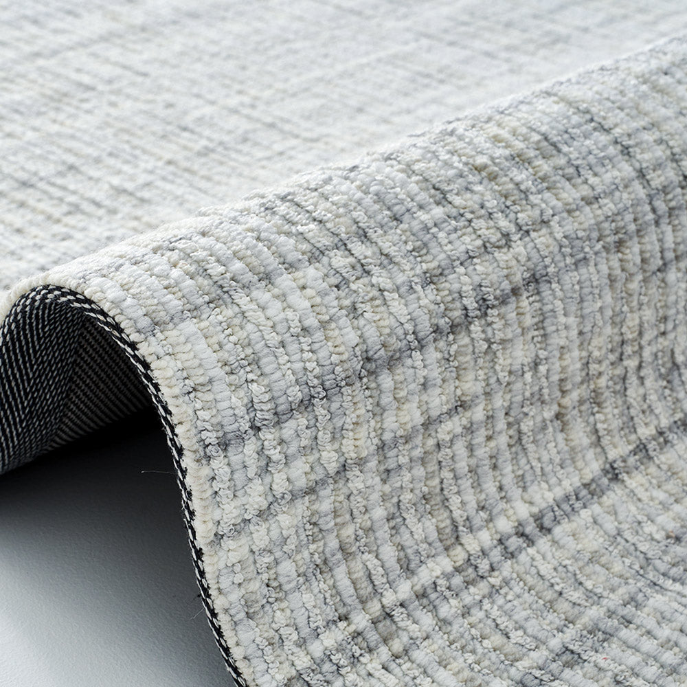 Tapis en laine personnalisé Celeste texturé linéaire