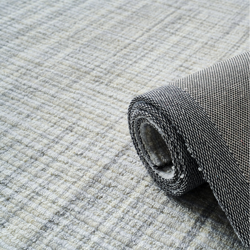 Tapis en laine personnalisé Celeste texturé linéaire