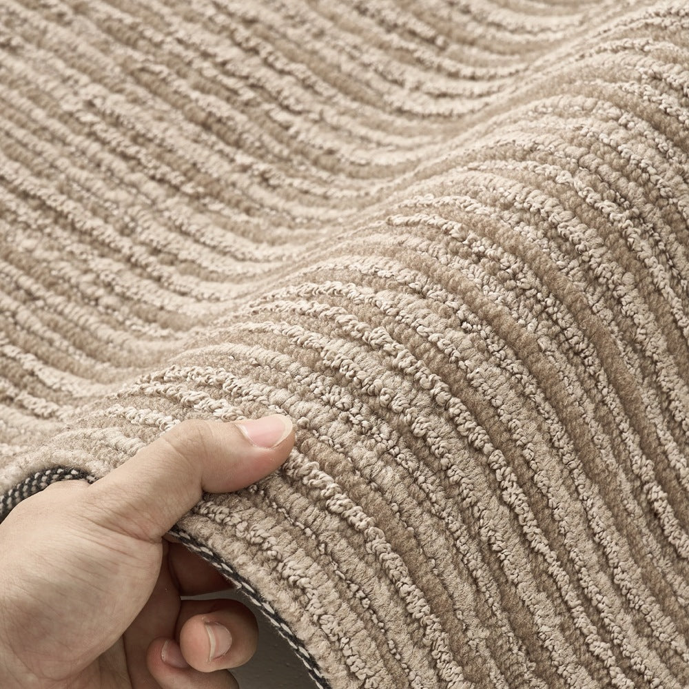 Celeste Linear Textured Custom Wool Rug