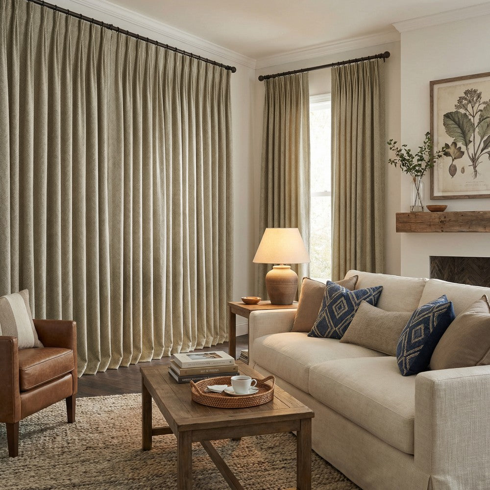 Chaska Unique Polyester Textured Curtains