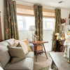 Cheyenne Green Bold Peony Floral Jacquard Curtains