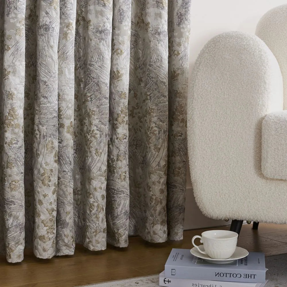 Rideaux Jacquard Floraux 3D Christine