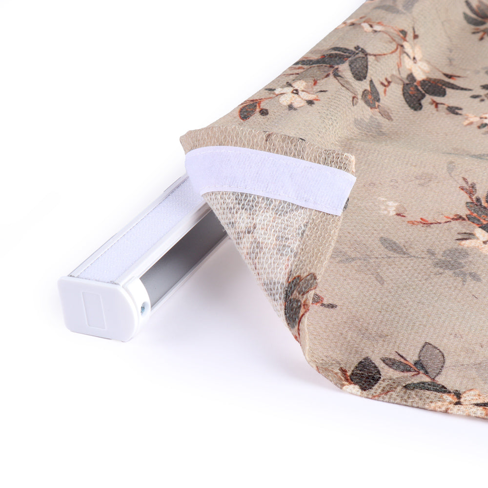 Cleo Beige Botanical Roman Shade