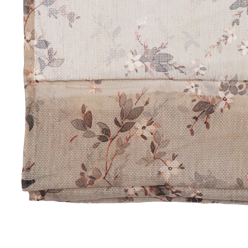 Cleo Beige Botanical Roman Shade
