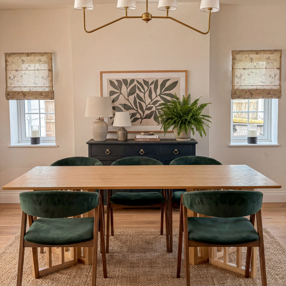 Cleo Beige Botanical Roman Shade