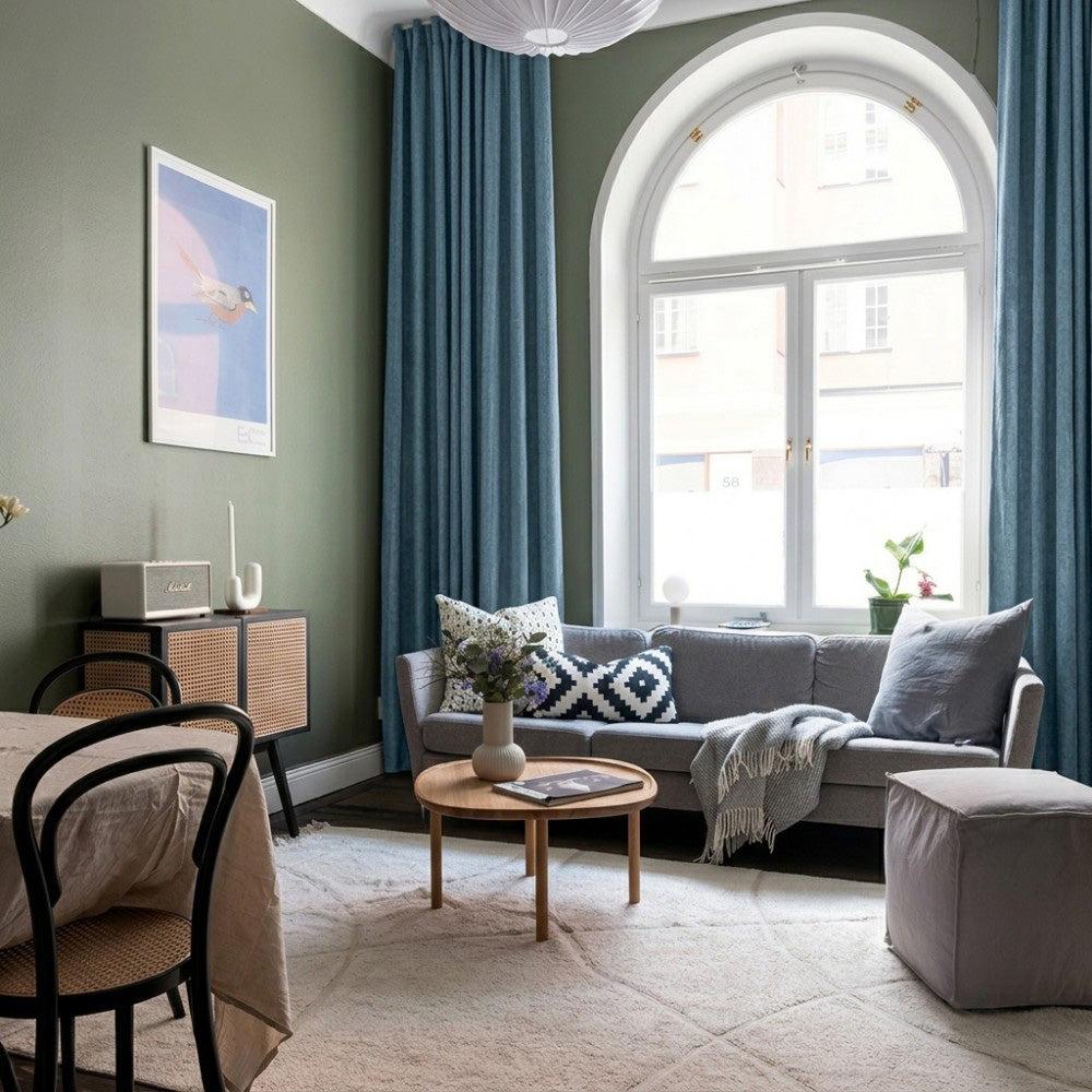 Clive Cotton Soft 100% Blackout Thermal Curtains