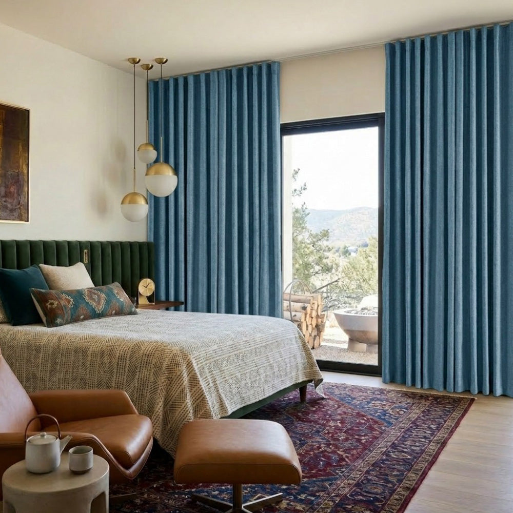 Clive Cotton Soft 100% Blackout Thermal Curtains