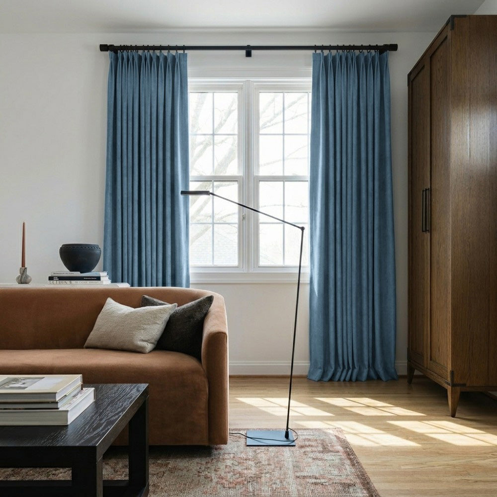 Clive Cotton Soft 100% Blackout Thermal Curtains