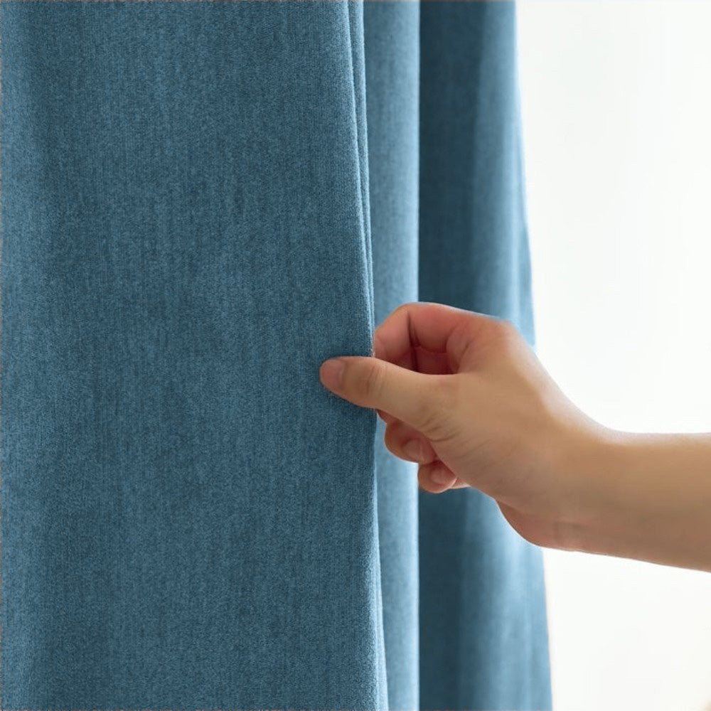 Clive Cotton Soft 100% Blackout Thermal Curtains