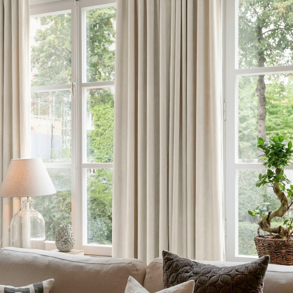 Clive Cotton Soft 100% Blackout Thermal Curtains