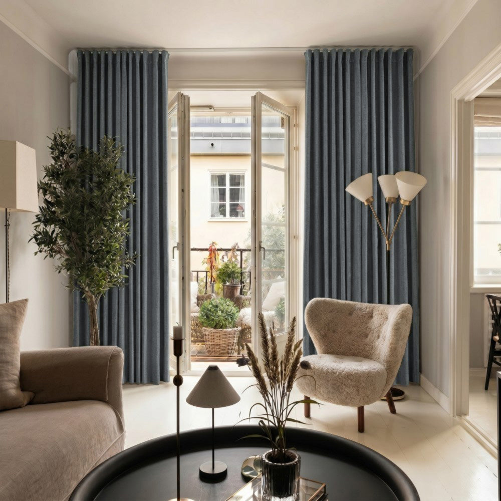 Clive Cotton Soft 100% Blackout Thermal Curtains