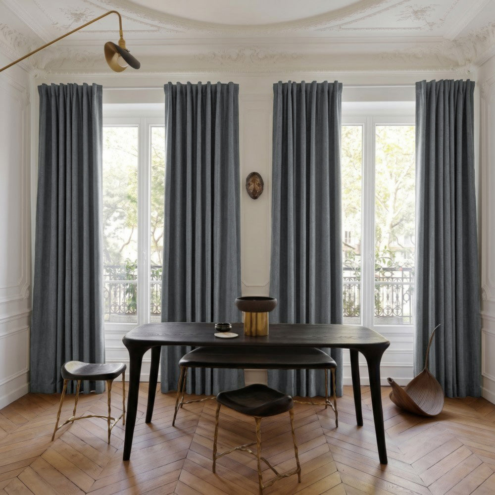 Clive Cotton Soft 100% Blackout Thermal Curtains