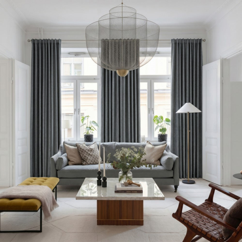 Clive Cotton Soft 100% Blackout Thermal Curtains