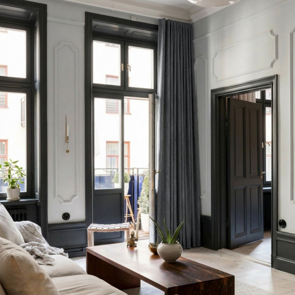 Clive Cotton Soft 100% Blackout Thermal Curtains