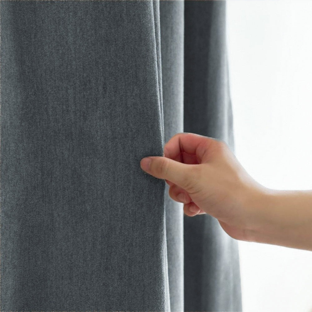 Clive Cotton Soft 100% Blackout Thermal Curtains