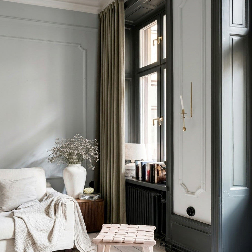 Clive Cotton Soft 100% Blackout Thermal Curtains