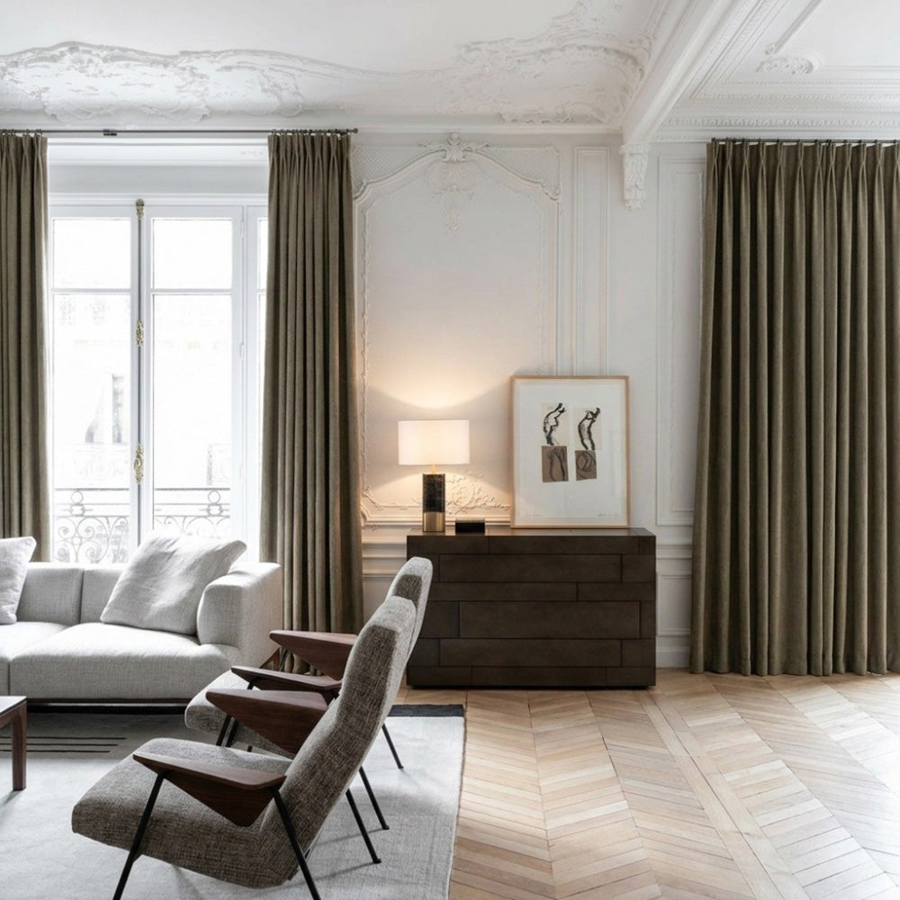 Clive Cotton Soft 100% Blackout Thermal Curtains
