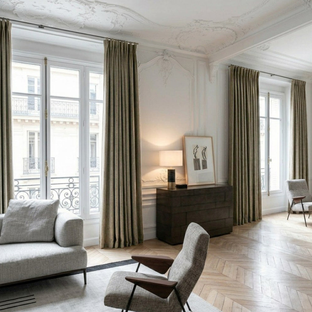 Clive Cotton Soft 100% Blackout Thermal Curtains