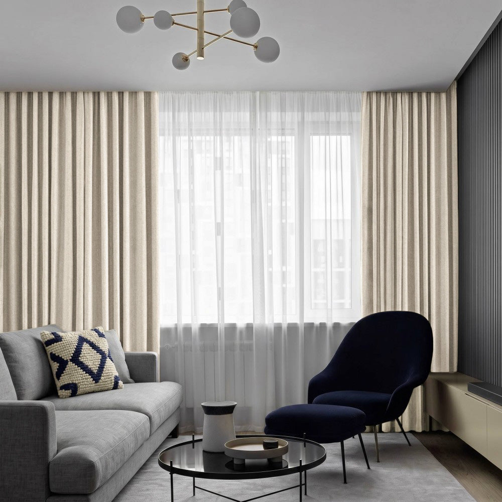 Clive Cotton Soft 100% Blackout Thermal Curtains