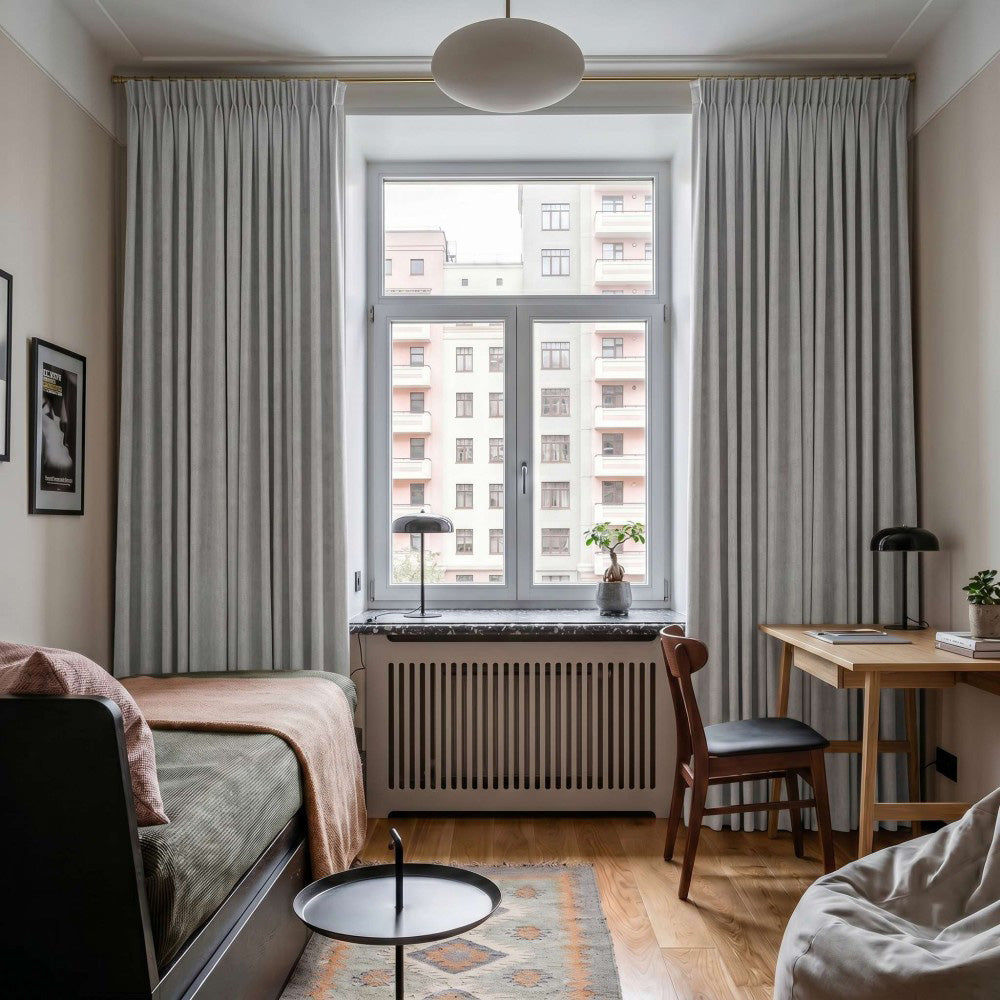 Clive Cotton Soft 100% Blackout Thermal Curtains