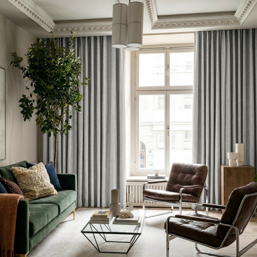Clive Cotton Soft 100% Blackout Thermal Curtains