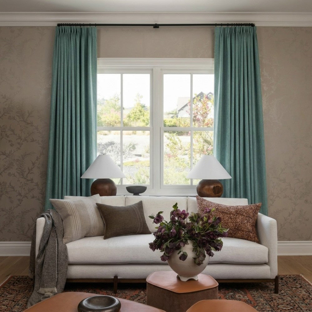 Clive Cotton Soft 100% Blackout Thermal Curtains