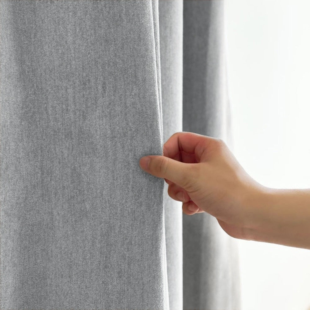 Clive Cotton Soft 100% Blackout Thermal Curtains