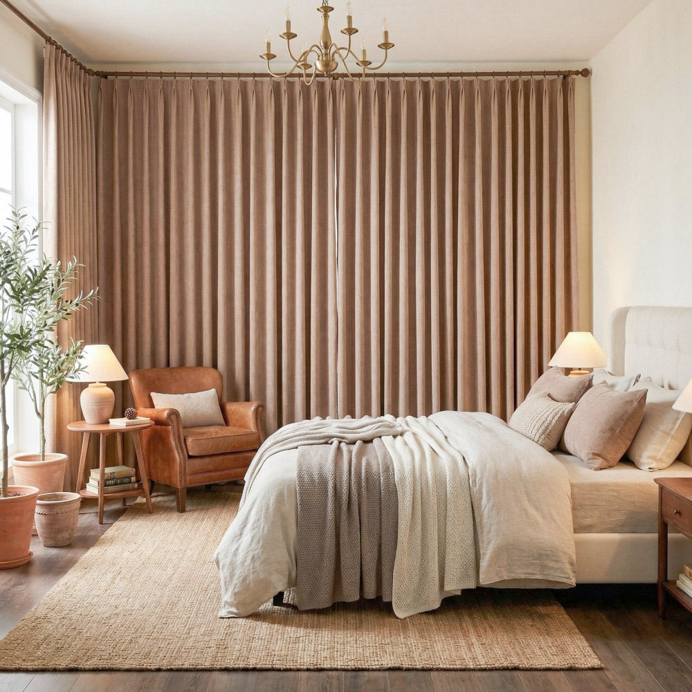 Clive Cotton Soft 100% Blackout Thermal Curtains