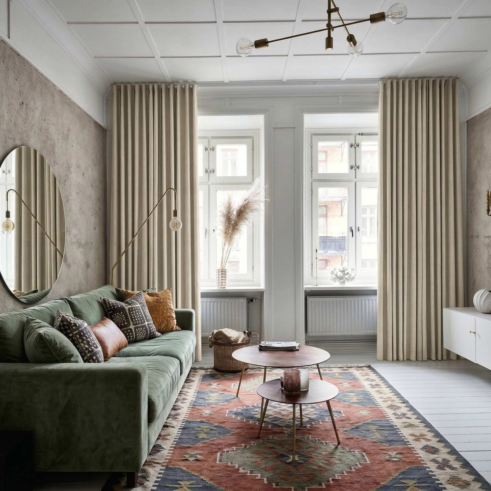 Clive Cotton Soft 100% Blackout Thermal Curtains