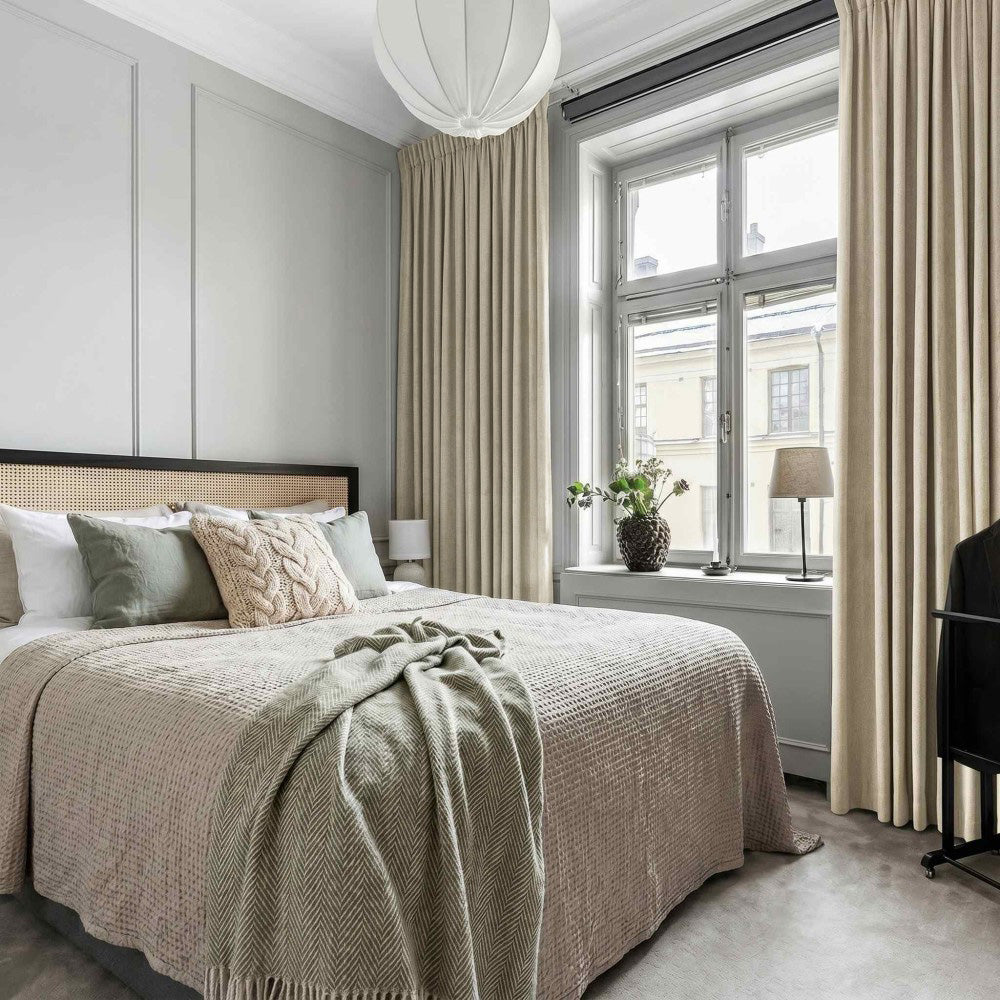 Clive Cotton Soft 100% Blackout Thermal Curtains