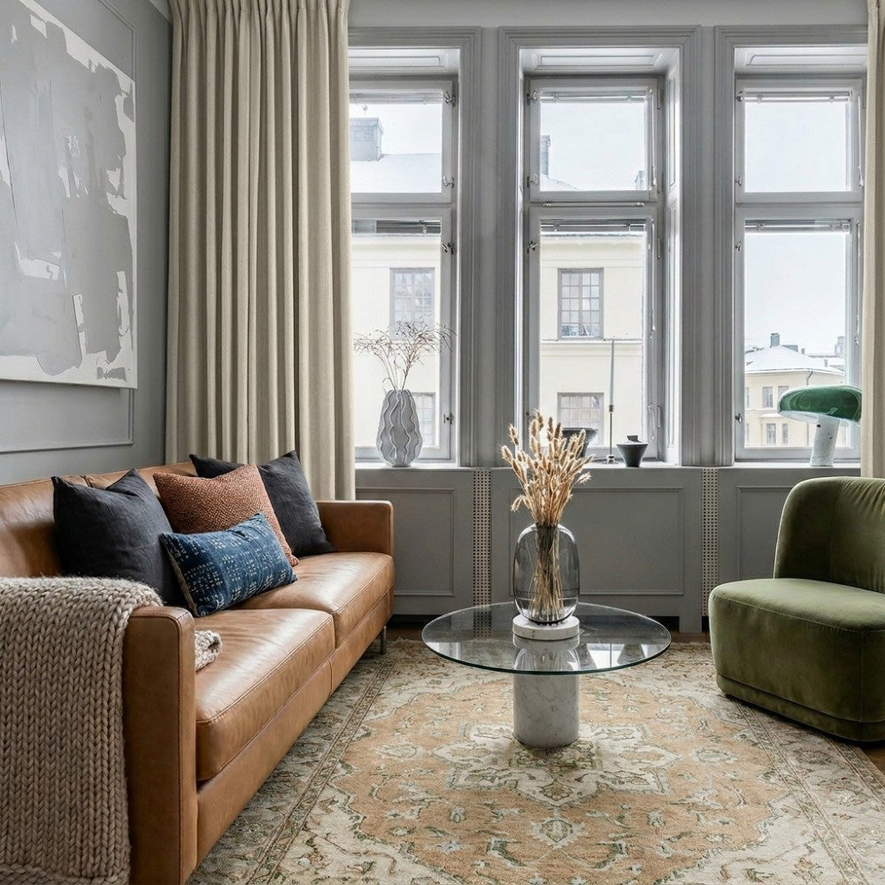 Clive Cotton Soft 100% Blackout Thermal Curtains