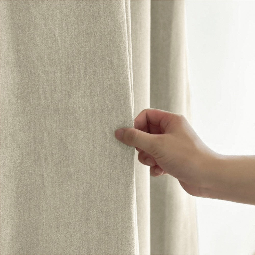 Clive Cotton Soft 100% Blackout Thermal Curtains