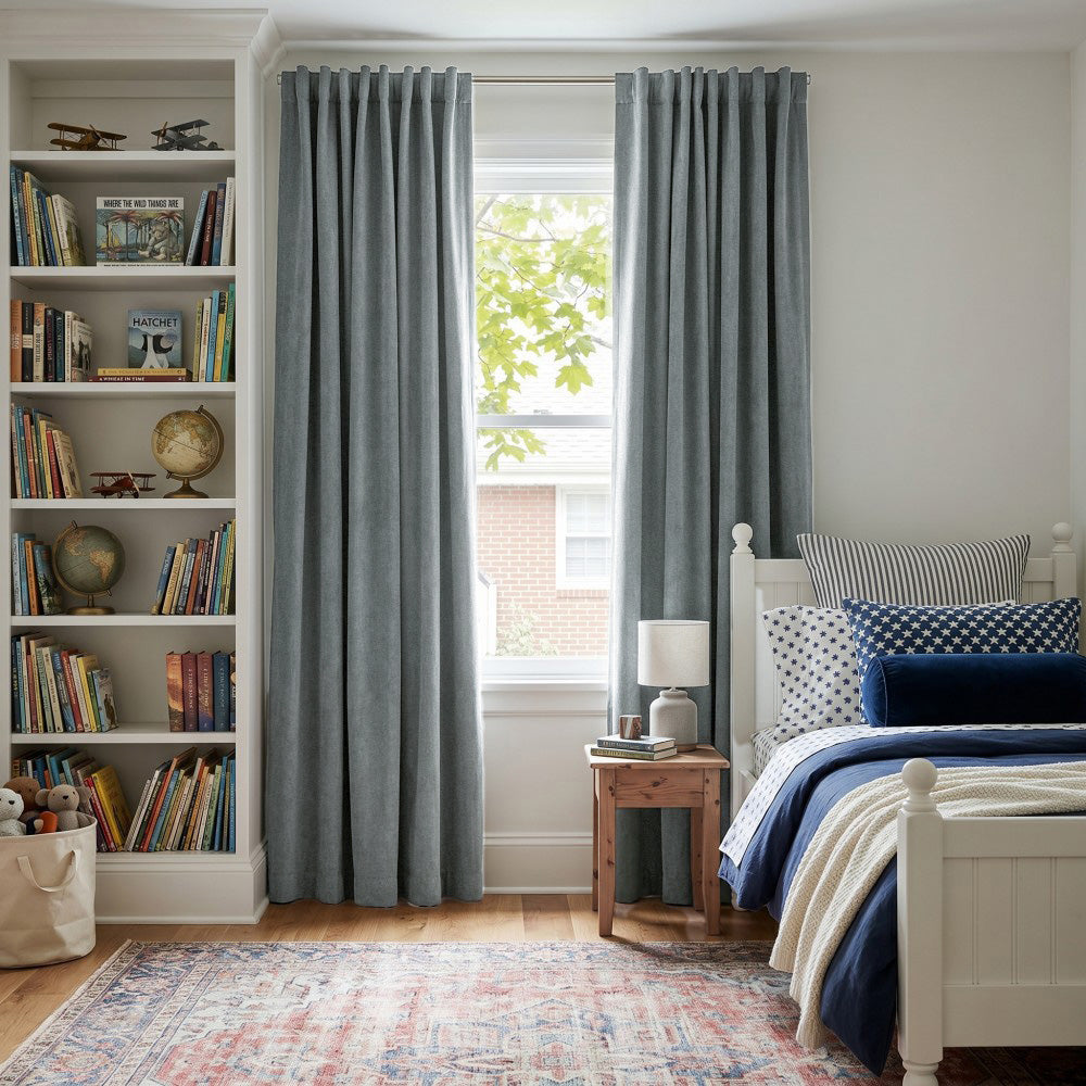 Clive Cotton Soft 100% Blackout Thermal Curtains